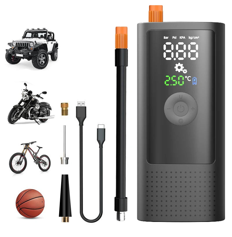 Digital Tire Inflator 150 PSI for Bikes & Motorcycles
