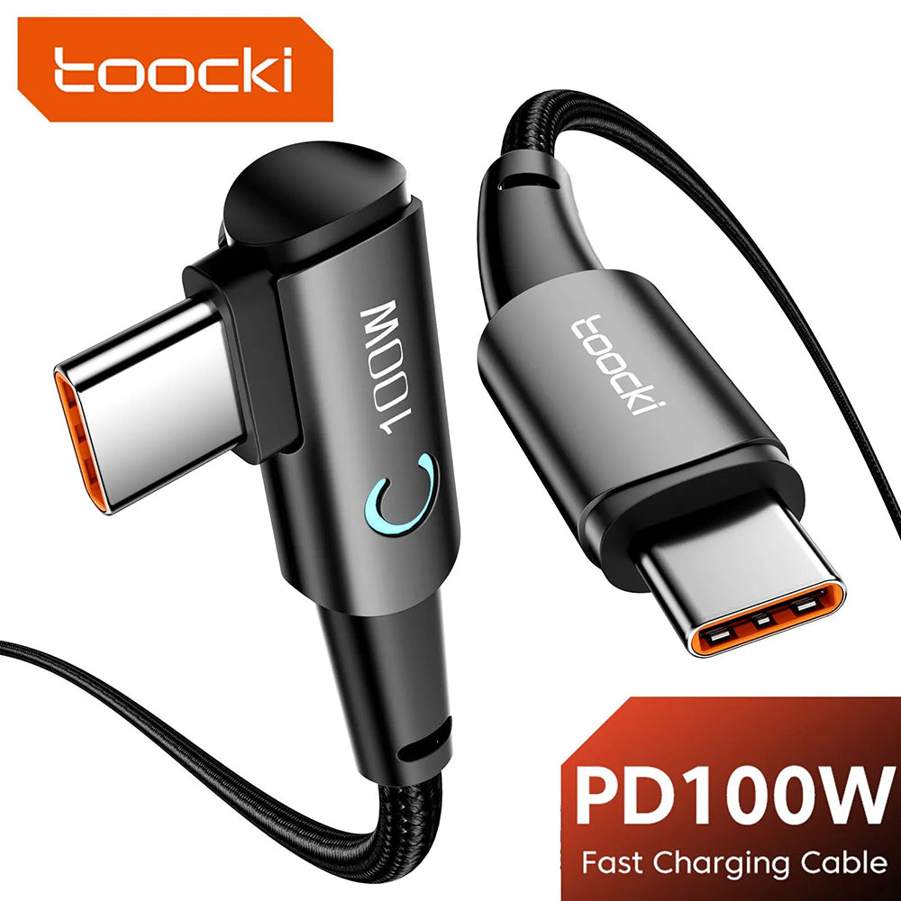 USB-C to USB-C 100W 90° Cable for MacBook/iPad/Xiaomi