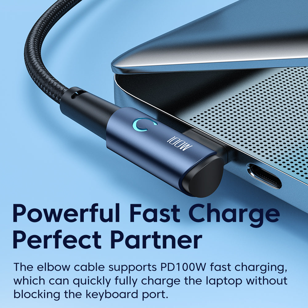 USB-C to USB-C 100W 90° Cable for MacBook/iPad/Xiaomi