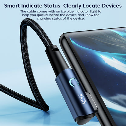 USB-C to USB-C 100W 90° Cable for MacBook/iPad/Xiaomi